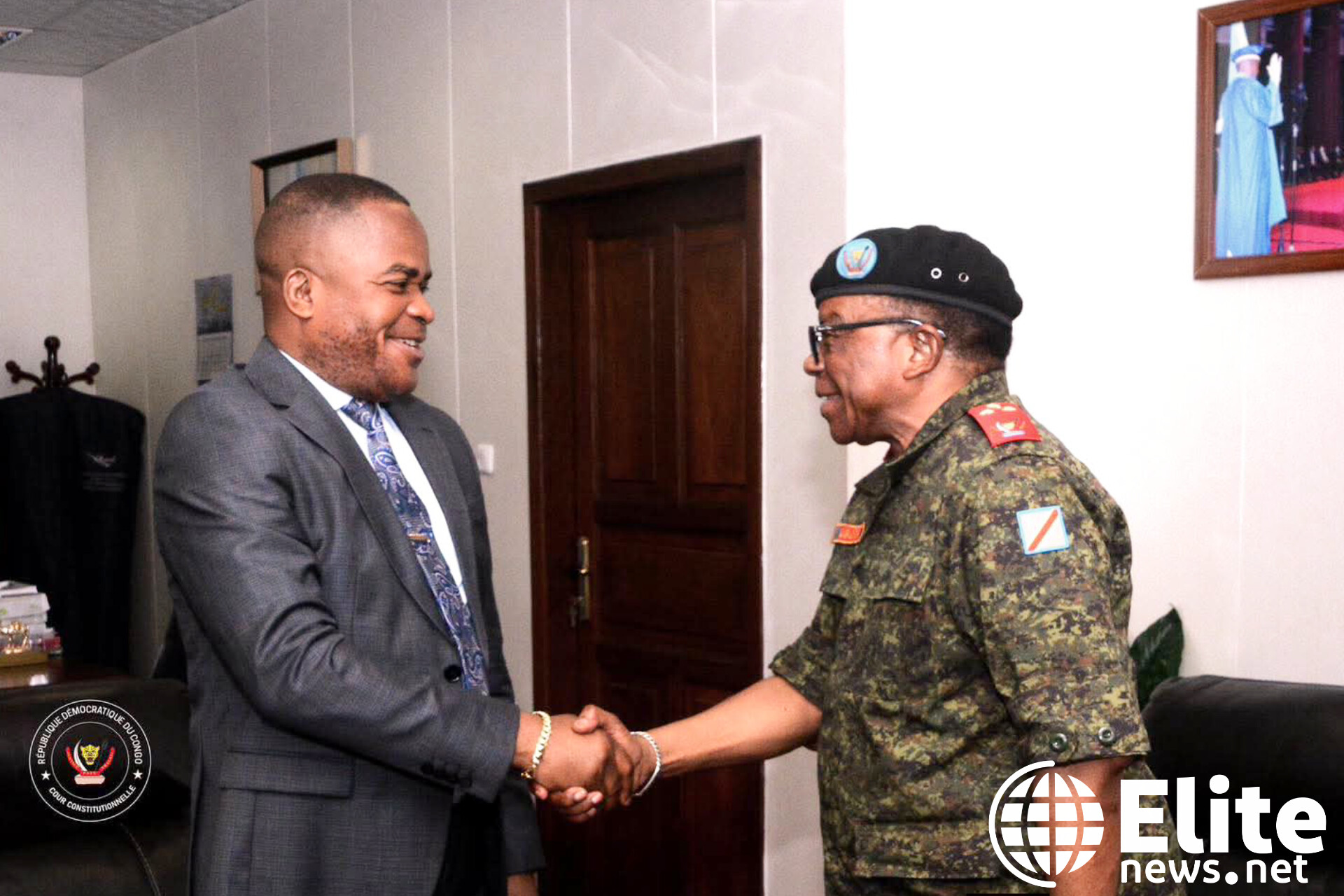 RDC : Ilunga Dikita Paul, nouveau Premier président a.i. de la Haute Cour militaire, reçu par Dieudonné Kamuleta