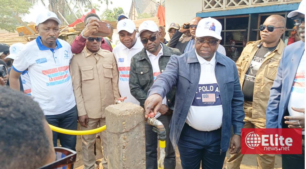 Kasaï : 6 ans plus tard, le Gouverneur Crispin Mukendi lance l'approvisionnement en eau potable de la REGIDESO à Kele
