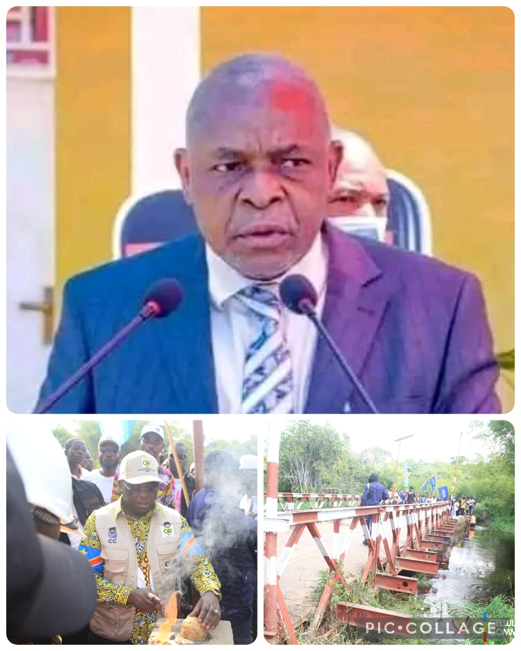 Kasaï : lancement des travaux du pont Lunyeka, Gaston Nkole salue l’engagement du gouverneur Crispin Mukendi et l’appui du Chef de l’État