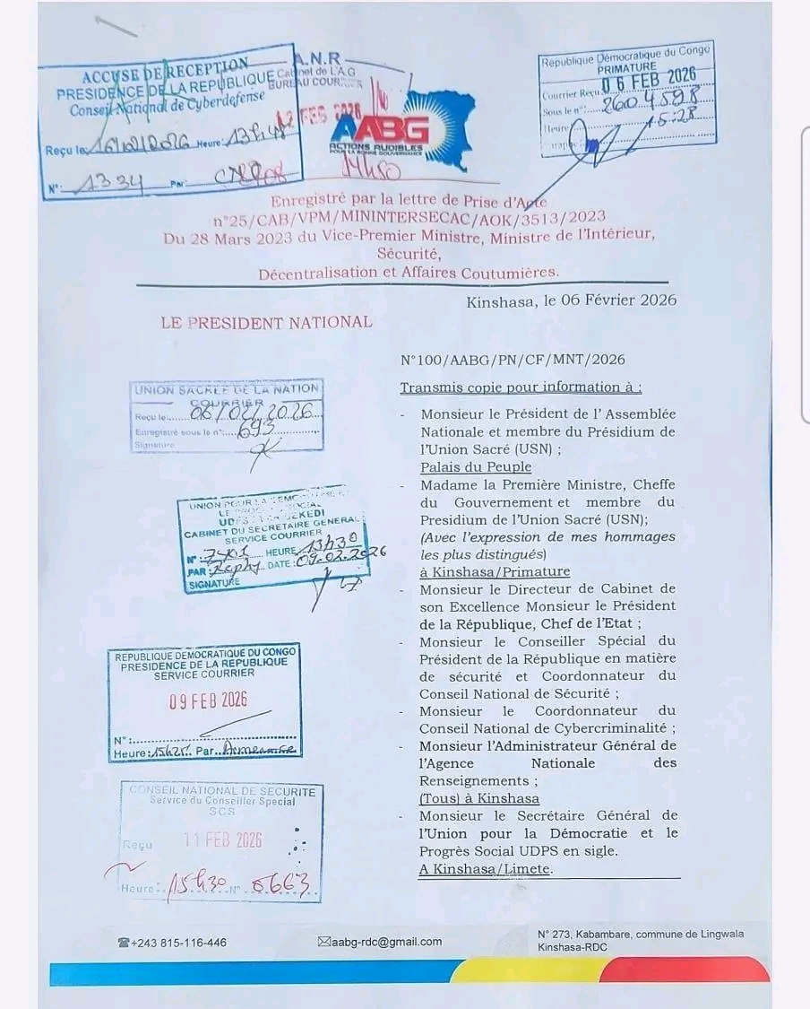 RDC : tensions au sein du regroupement AABG, une composante de la majorité présidentielle conteste la gestion de son quota politique