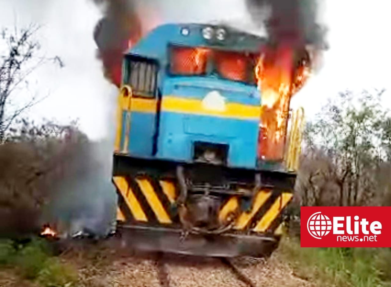 RDC : la locomotive de la SNCC1384 ravagée par un incendie après son départ de Kamina