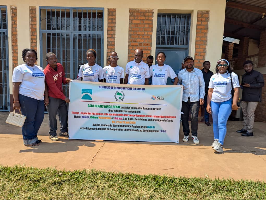 Des voix pour le changement : Bukavu lance un projet triennal pour des jeunes hors de l'alcool et des drogues, avec dignité et inclusion