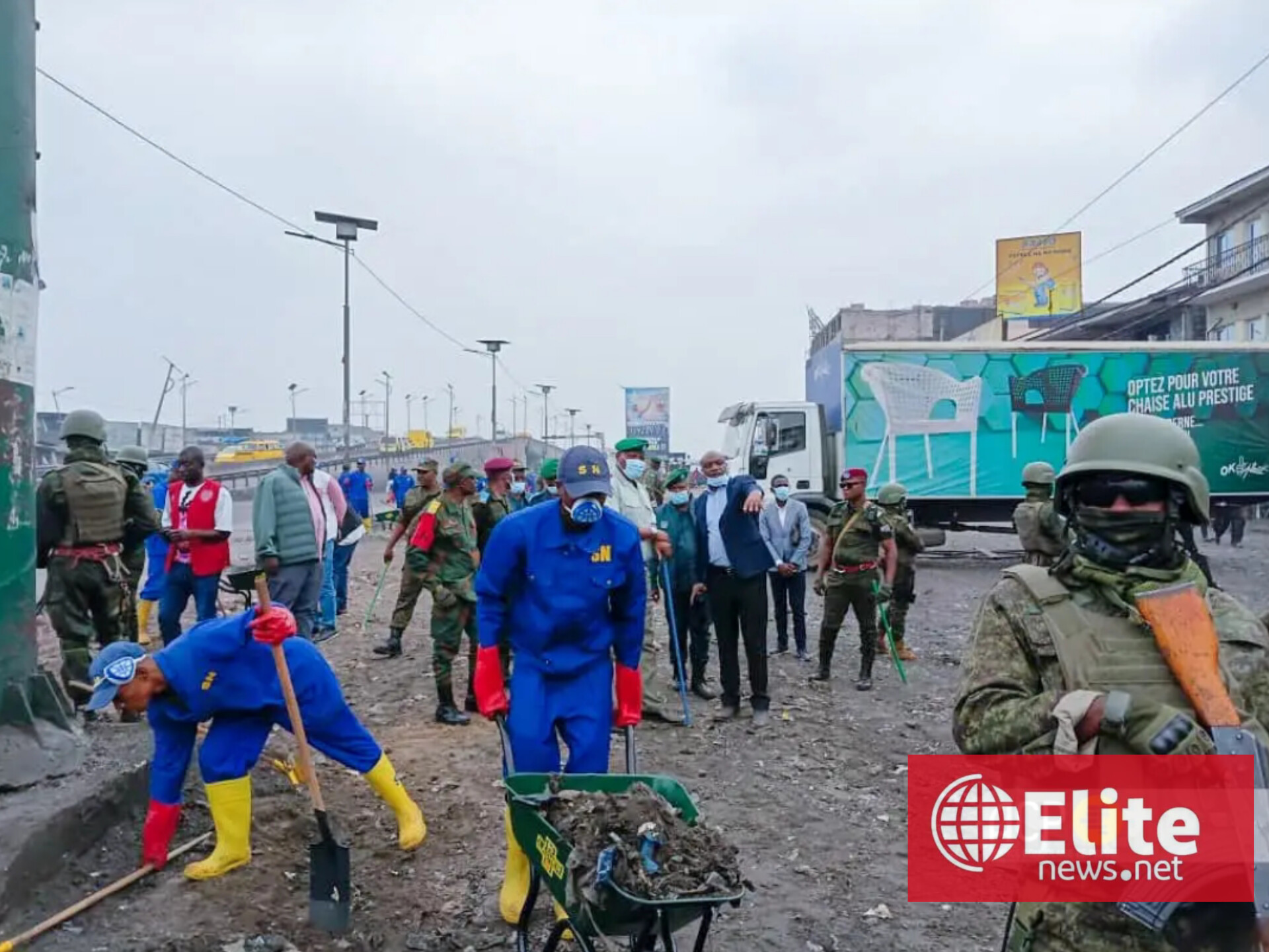 RDC : le général Kasongo Kabwik ordonne l'accélération des travaux d'assainissement à Kinshasa et renforce la mobilisation des bâtisseurs