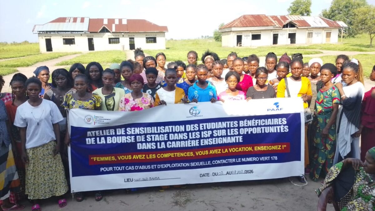 Kasaï : les étudiantes de l’ISP Sud Banga sensibilisées sur les opportunités dans la carrière enseignante