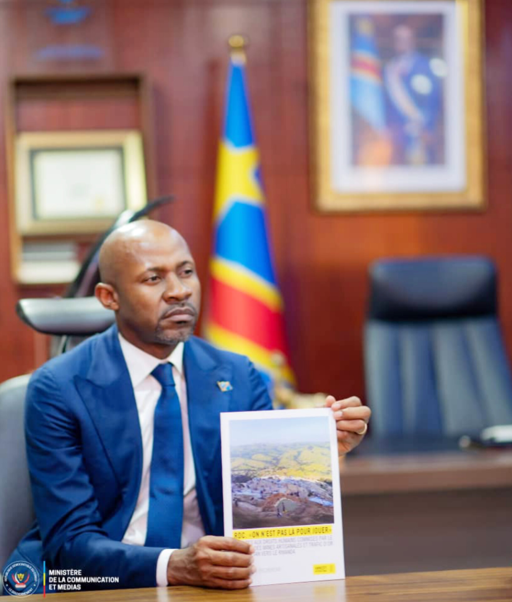 RDC : Patrick Muyaya dénonce le pillage des minerais à Rubaya et Lomera et appelle à la justice