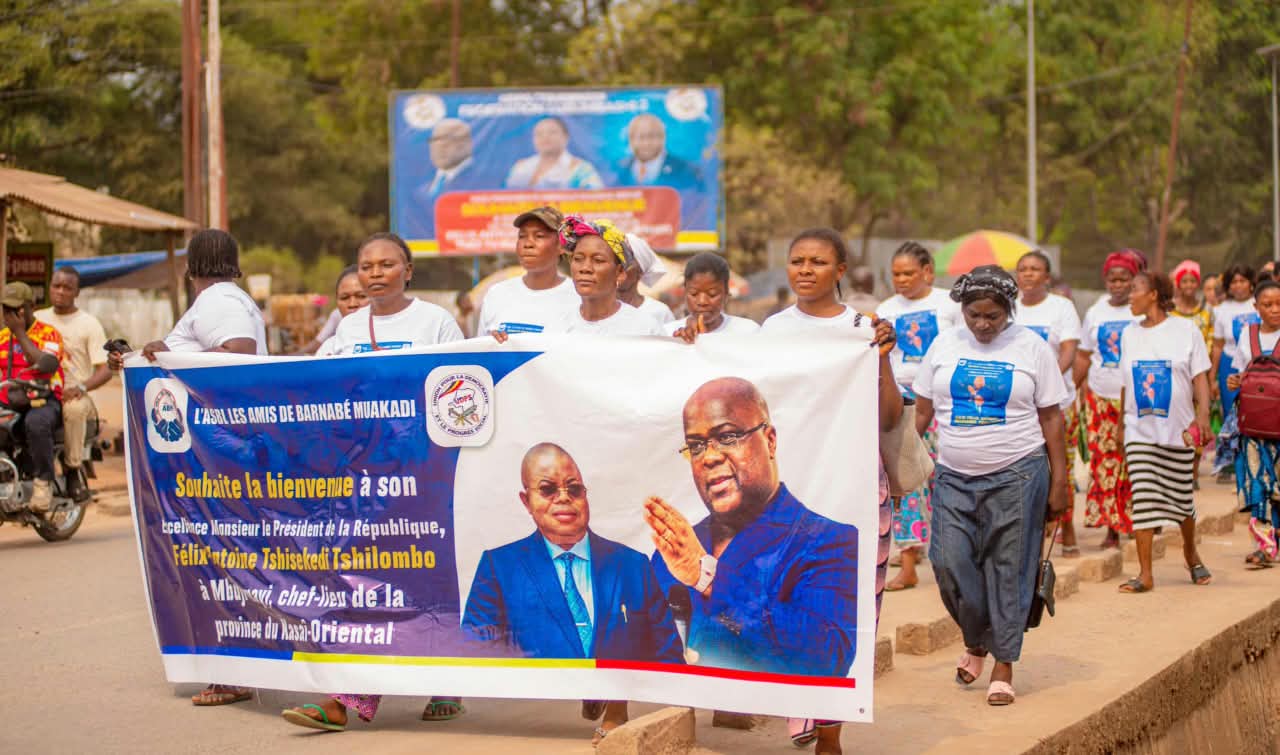 Kasaï-Oriental : les Amis de Barnabé Muakadi réservent un accueil populaire à Félix Tshisekedi à Mbuji-Mayi