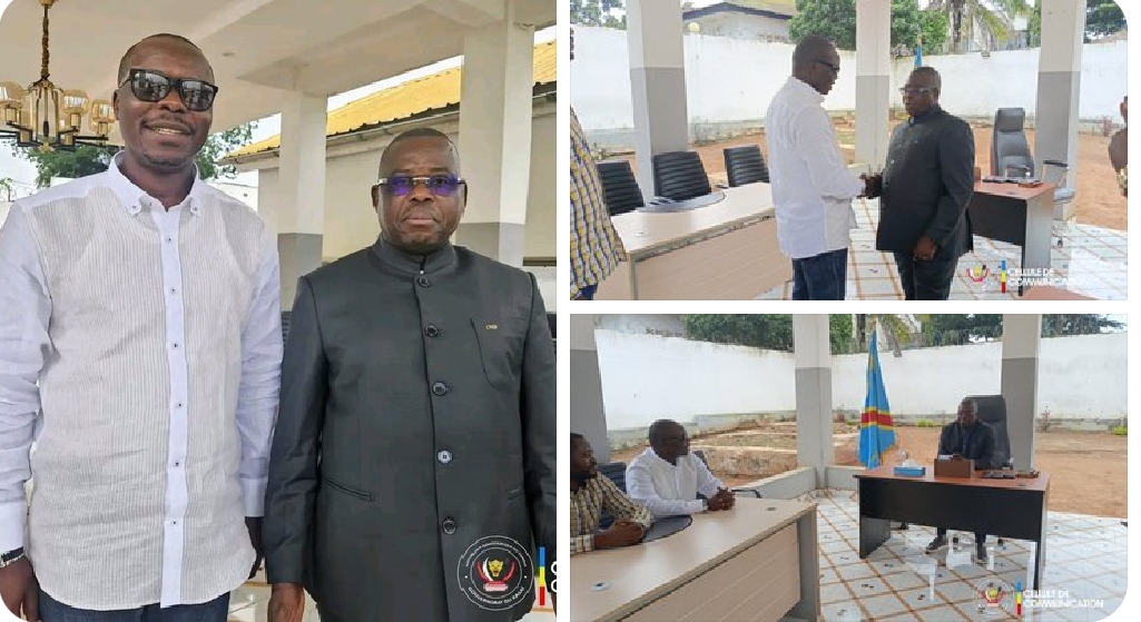 Kasaï : le Gouverneur Crispin Mukendi échange avec Maître Donat Biyenge sur le conflit entre les peuples Pendé et Wongo